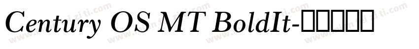 Century OS MT BoldIt字体转换